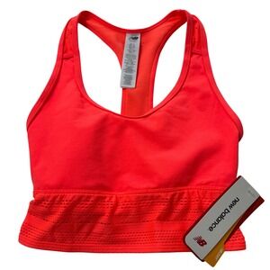 New Balance Crop Racerback Strappy Sport Bra Dragonfly XS